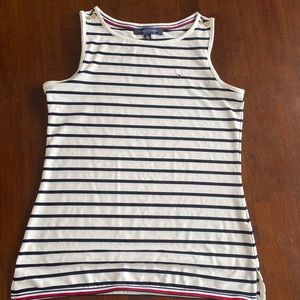 Tommy Hilfiger XS white and blue stripe tank top
